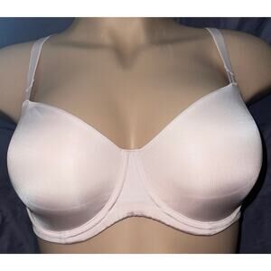 34DD LIGHT PINK/CREAM VICTORIA'S SECRET DREAM ANGELS UNLINED DEMI BRA